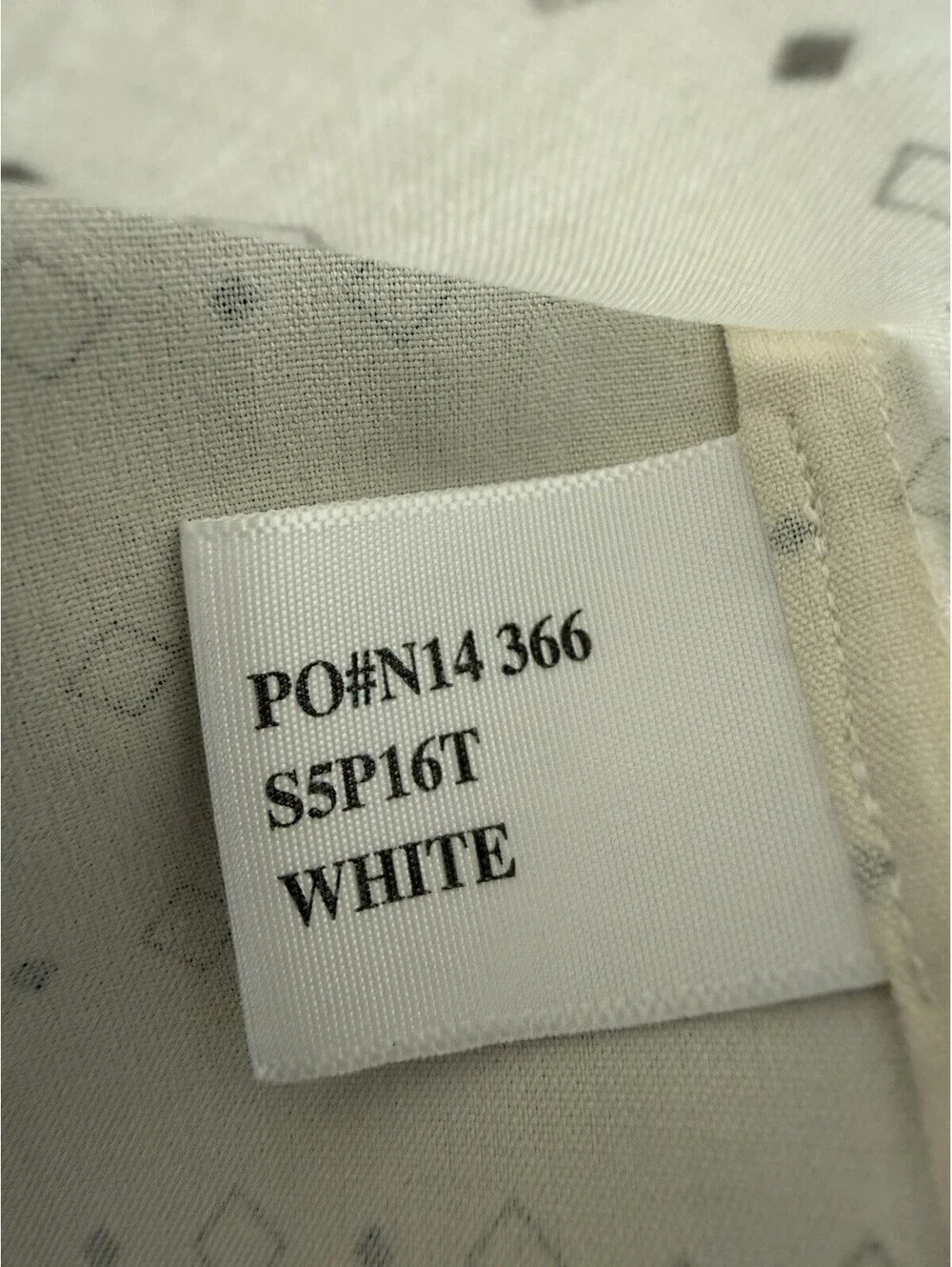 Nat Nast Luxury Originals Men's XXL White Geometric Silk Short Sleeve Button-Up